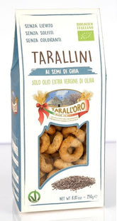 Snacks Tarallini aux graines de chia BIO 250 g - PASTIFICIO TARALL 'ORO